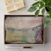 Vintag Butterfly Girl Ephemera Portrait Decoupage Seidenpapier (Geschenk)