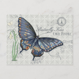 Vintag Butterfly Kiss, Carte Postale Postkarte