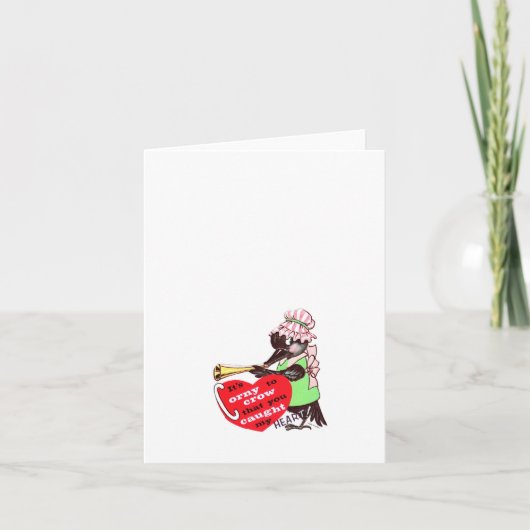 Vintag C für Crow Valentine Karte (Vorderseite)