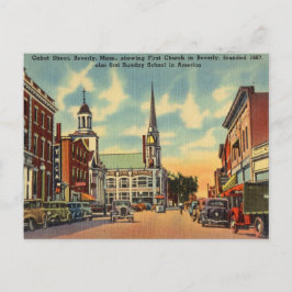 Vintag, Cabot Street, Beverly Massachusetts Postkarte