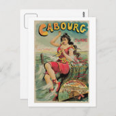 Vintag Cabourg (Calvados, Normandie) Reiseanzeige Postkarte (Vorne/Hinten)