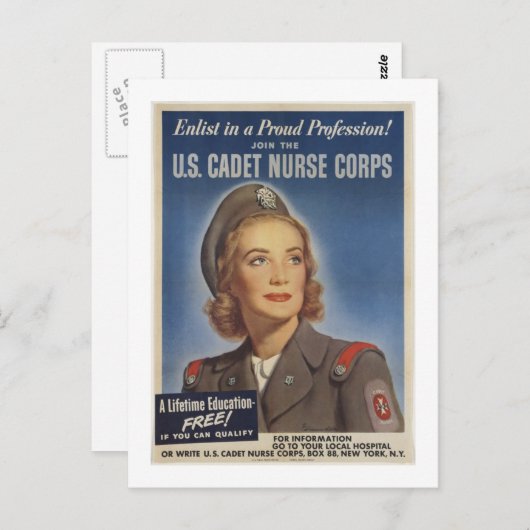 Vintag Cadet Nurses Postkarte (Vorne/Hinten)