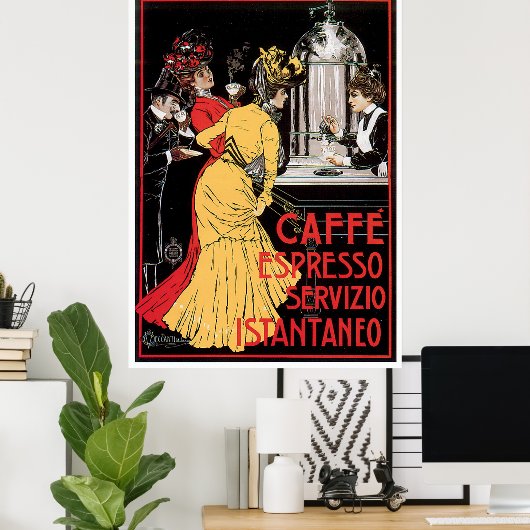 Vintag Caffe Espresso Poster (Heimbüro)