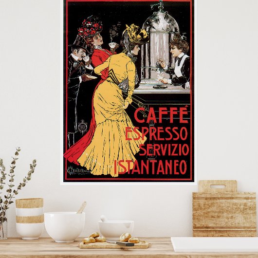 Vintag Caffe Espresso Poster (Küche)