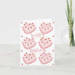 Vintag Cake Happy Birthday Card Einladung