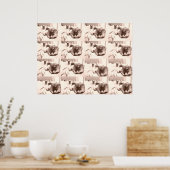 Vintag Calico Cat Poster (Küche)