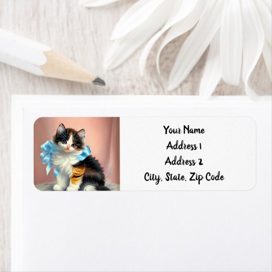 Vintag Calico Kitten Illustration (Insitu)