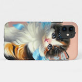 Vintag Calico Kitten Illustration Case-Mate iPhone Hülle (Rückseite (Horizontal))