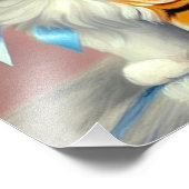 Vintag Calico Kitten Illustration Fotodruck (Ecke)