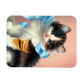 Vintag Calico Kitten Illustration Magnet (Horizontal)