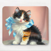 Vintag Calico Kitten Illustration Mousepad (Vorne)