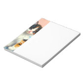 Vintag Calico Kitten Illustration Notizblock (Rotiert)