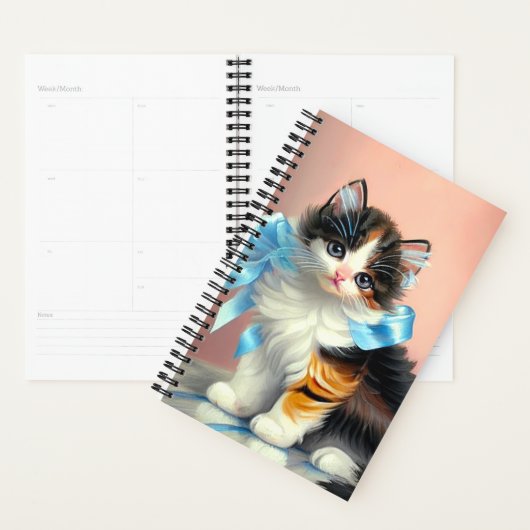 Vintag Calico Kitten Illustration Planer (Anzeige)