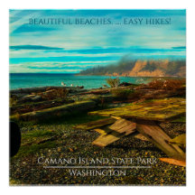 Vintag Camano Island Staat Park WA ,Bearbeitbar