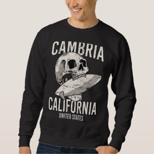Vintag Cambria Beach California Ca Retro Surfer S Sweatshirt