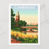 Vintag Cambridge Massachusetts Postkarte (Vorderseite)
