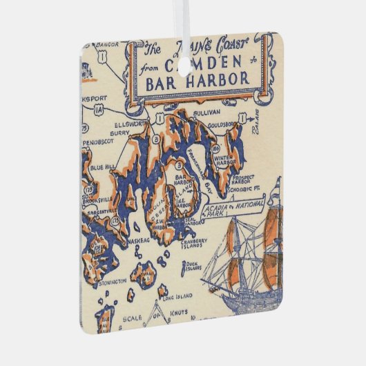 Vintag Camden Bar Harbour Ornament (Vorderseite Rechts)