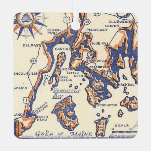 Vintag Camden Bar Harbour Ornament (Rückseite)