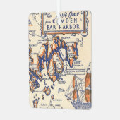 Vintag Camden Bar Harbour Ornament Aus Metall (Vorderseite links)