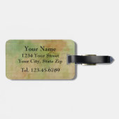 Vintag Camellia Französisch botanisch Personalisie Gepäckanhänger (Rückseite horizontal)