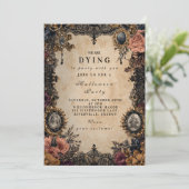 Vintag Cameo Gothic Halloween Einladung (Stehend Vorderseite)