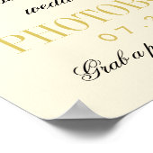Vintag Camera Gold Wedding Fotobooth Sign Poster (Ecke)