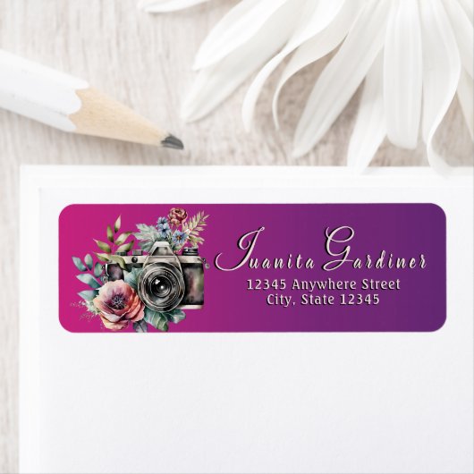 Vintag Camera Moody Mauve Botanicals (Insitu)