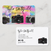 Vintag Camera Paint Spritzer Fotografie Visitenkarte (Vorne/Hinten)
