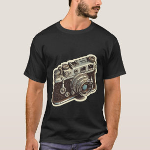 Vintag-Camera-Sticker - Fotografie-Lover-Decal T-Shirt