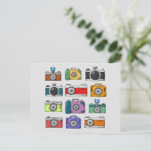 VINTAG CAMERAS POP ART POSTCARDS POSTKARTE (Stehend Vorderseite)