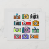VINTAG CAMERAS POP ART POSTCARDS POSTKARTE (Vorne/Hinten)