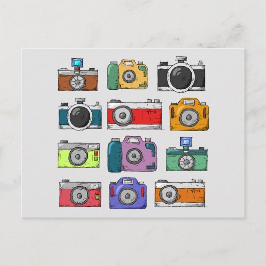 VINTAG CAMERAS POP ART POSTCARDS POSTKARTE (Vorderseite)