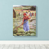 Vintag Camille Pissarro Hay in Eragny Leinwanddruck (Insitu (Holzboden))