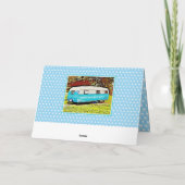 Vintag Camper Hallo Grußkarte Karte (Rückseite)