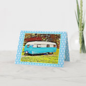 Vintag Camper Hallo Grußkarte Karte (Vorderseite)