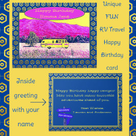 Vintag Camper Van Happy Geburtstag Happy Camper Karte