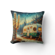 Vintag Camper Weihnachtswüste Saguaro Cactus