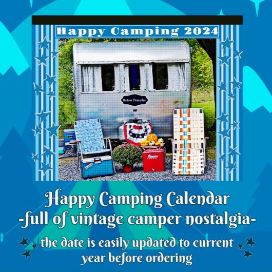 Vintag Campers Happy Camping 2024 Kalender