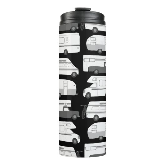 Vintag Campervan Vanlife Trailer RV Thermosbecher (Vorderseite)
