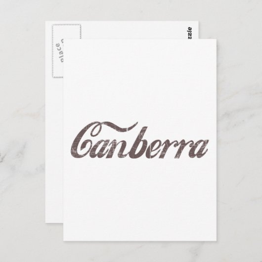 Vintag Canberra Postkarte (Vorne/Hinten)