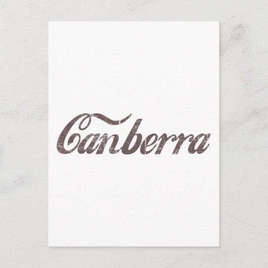 Vintag Canberra Postkarte (Vorderseite)