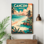 Vintag Cancun , Mexiko - Retro-Reiseplakat Poster
