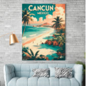Vintag Cancun , Mexiko - Retro-Reiseplakat Poster
