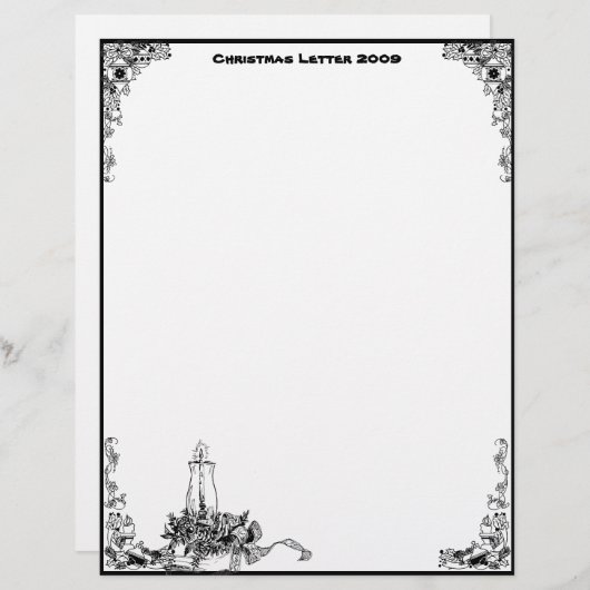 Vintag Candle Christmas 2009 Letterhead (Vorne/Hinten)