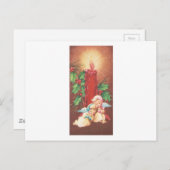 Vintag Candle Lit Angels Postkarte (Vorne/Hinten)