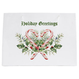 Vintag Candy Cane Holiday Große Geschenktüte