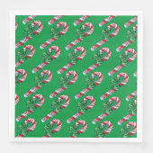 Vintag Candy Cane Paper Napkin Serviette (Vorderseite)