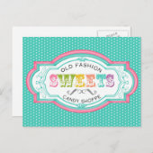 Vintag Candy Parlor Postkarte (Vorne/Hinten)