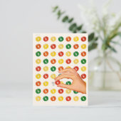 Vintag Candy Postkarte (Stehend Vorderseite)