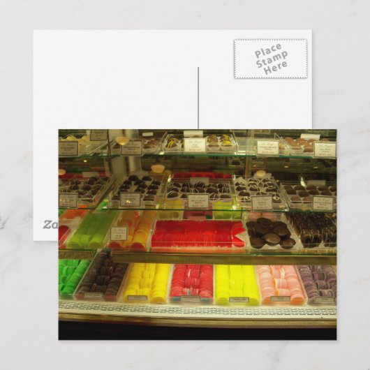 Vintag Candy Store Postkarte (Vorne/Hinten)
